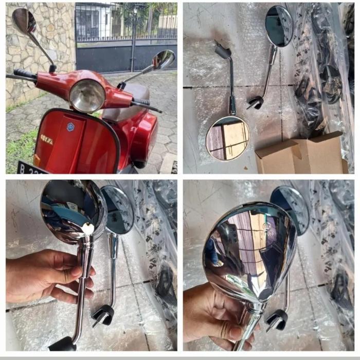 sepasanv Spion vespa matic import baru pnp ke vespa corsa model bulat chrome