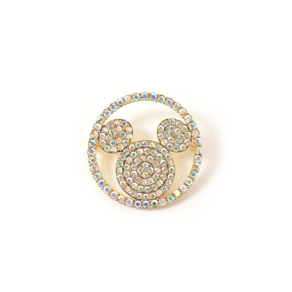 Buttonscarves Disney x Buttonscarves Round Brooch - Gold