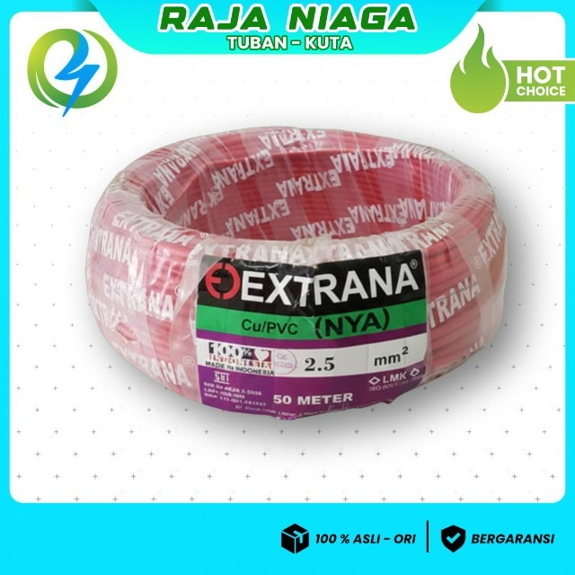 KABEL NYA 2.5 EXTRANA MERAH 50 METER