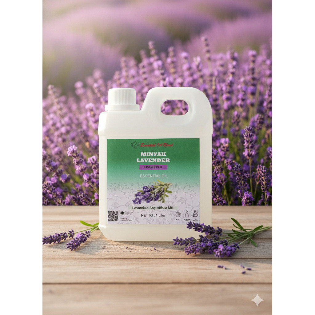 1 Liter Minyak Lavender Essential Oil - Minyak Esensial Lavender Aromaterapi Penenang
