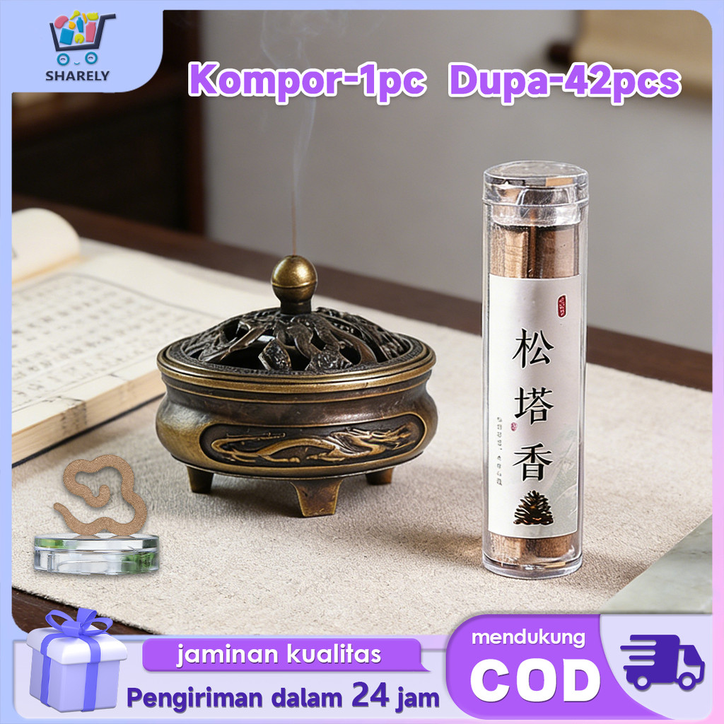 Pembakar Dupa Retro Tempat Arang Dupa Dekorasi Rumah Dupa Tablet Tempat Bakar Hio Dupa