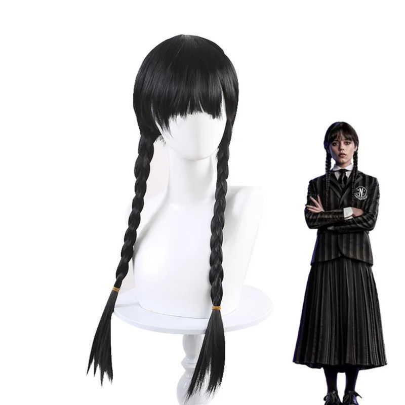 Rambut Palsu Wig Kepang Rambut Kepang Palsu Panjang Wig Cosplay