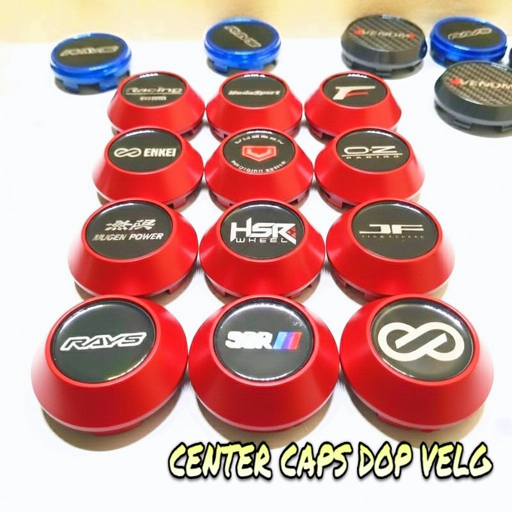 1PC Dop Velg Variasi Merah HSR. RAYS. SSR. SSW. ENKEI. WEDSSPORT. VOSSEN