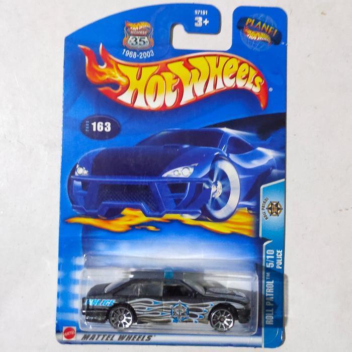 Mainan Hot Wheels Police Roll Patrol hitam police 2003