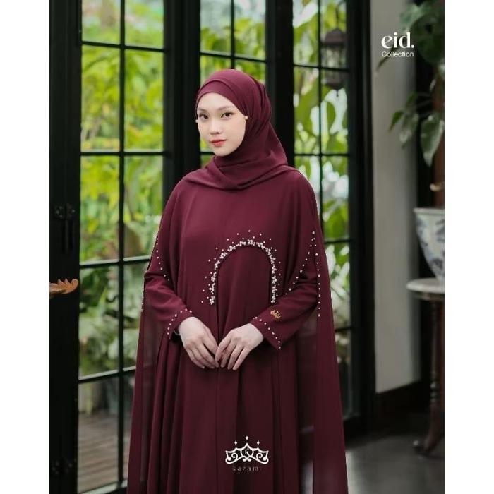 Diskon Spesial Ramadhan Luna abaya turky polos simple bahan ceruty babydoll aplikasi payet mutiara g