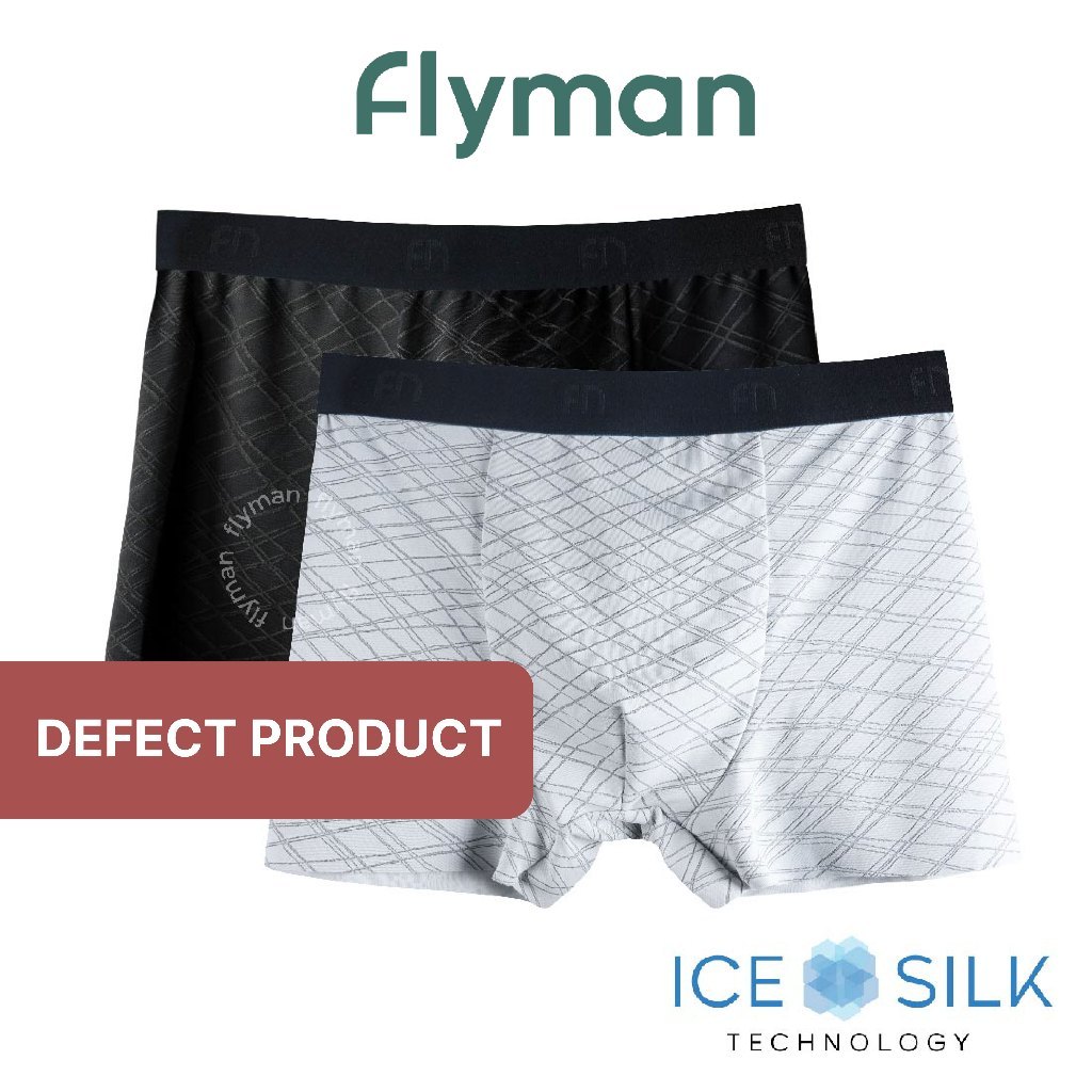 Flyman Celana Dalam Pria Boxer Ice Silk 1 pcs FM 3447D