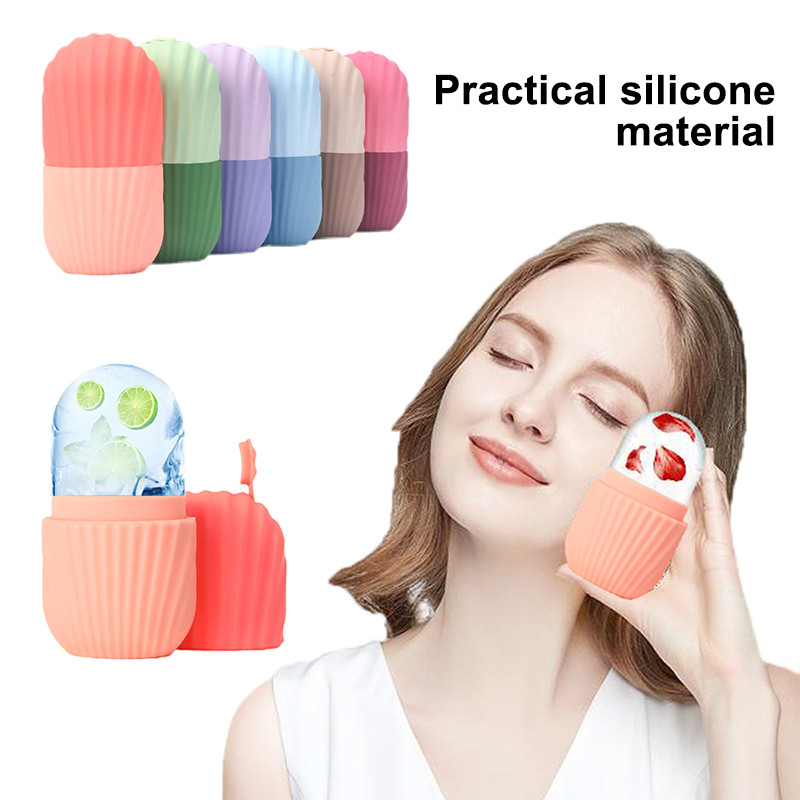 Reusable Facial Skin Care Tools Ice Ball Face Roller Silicone Ice Mold Face Roller Skin Care Lifting
