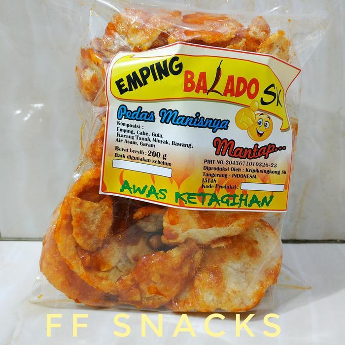 Emping Pedas Manis sk / Emping Balado / keripik singkong pedas manis