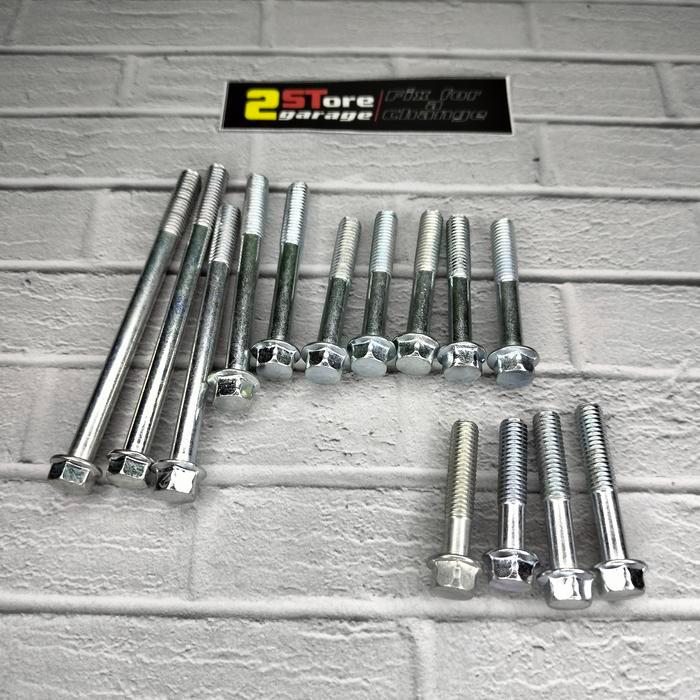 Baut Body Honda Supra X 110 Fullset / Baud Supra Fit Lama / Supra X Lama Fullbody - Blok Mesin