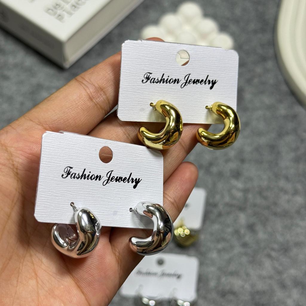 Anting hijab setengah bulat/Anting hijab pashmina viscose/Anting tusuk kerudung