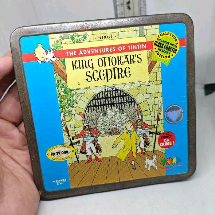 VCD Kartun The Adventures of Tintin King Ottokar's Sceptre Original Tora Tin Case Kaleng 2ND