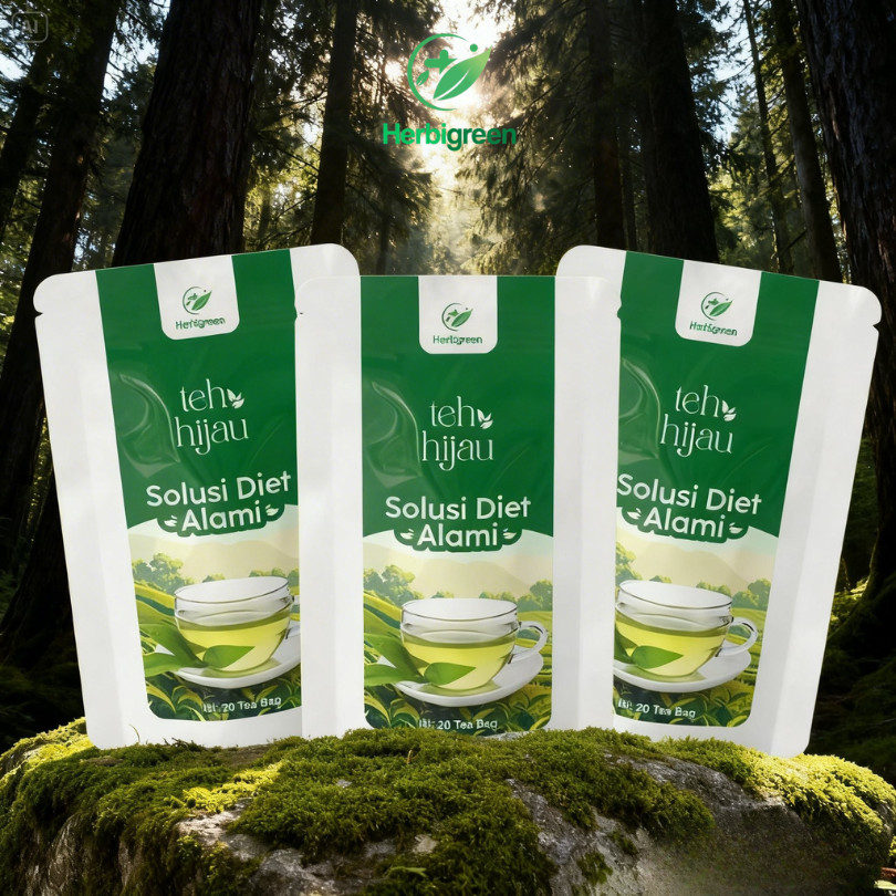 HERBIGREEN Teh Hijau Green Tea Diet Pelangsing Slimming Tea Peluntur Lemak 20 Tea Bag Teh Diet Detox