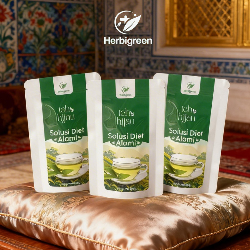 HERBIGREEN TEH DETOX PELANGSING PENURUN BERAT BADAN ALAMI TEA DAUN JATI CINA TEH HIJAUTEH DIET ALAMI