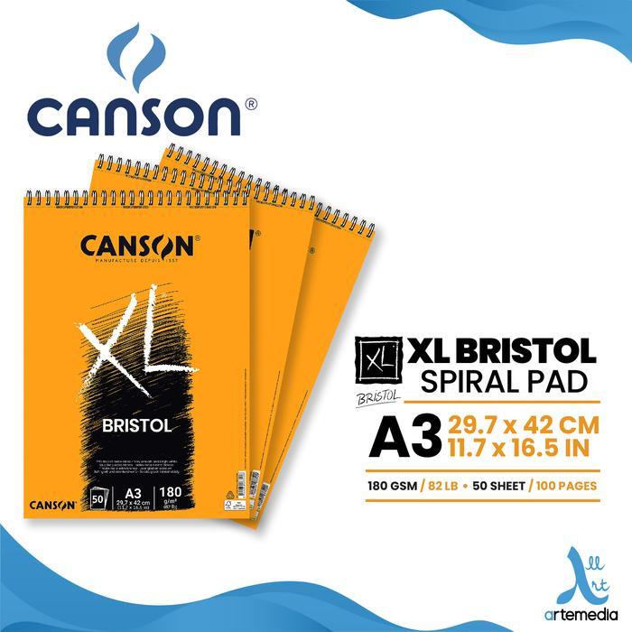 Canson XL Bristol Paper Sketchbook Wirebound - A3