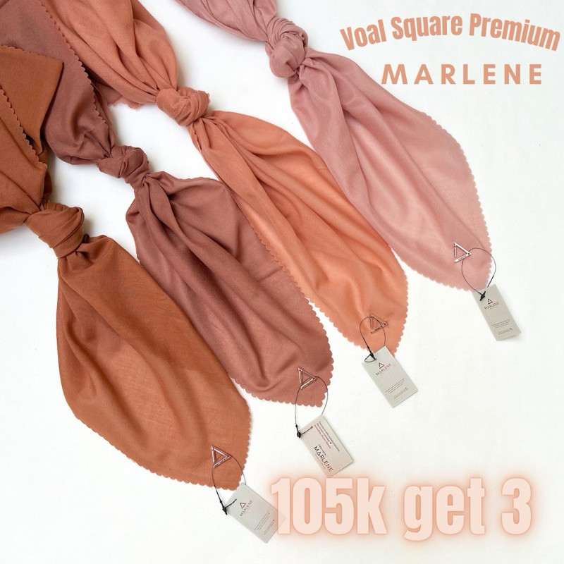 Marlene - Hijab Voal Polos SegiEmpat Sahara Voal Square