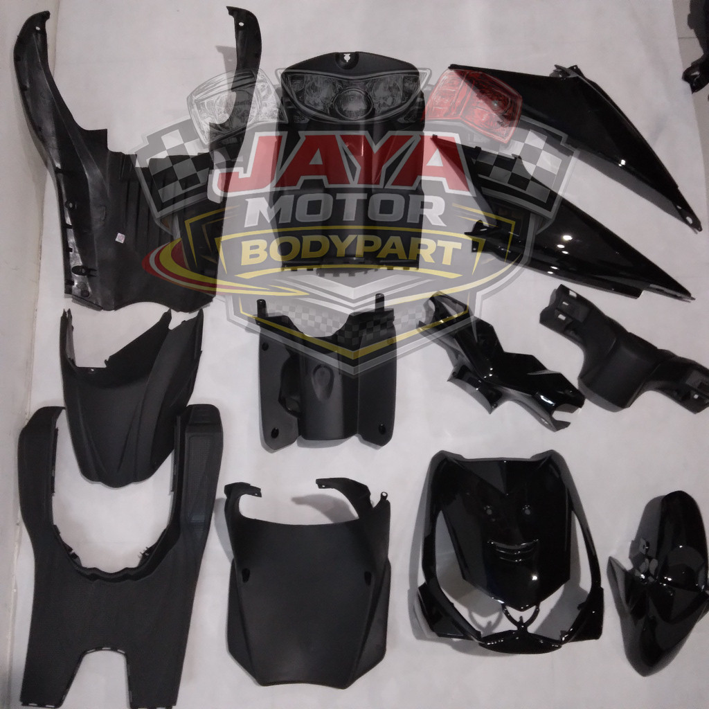 Full Body Beat Karbu KVY 2008 2009 2010 2011 Hitam WIN | complete set bodi kasar halus motor karbura