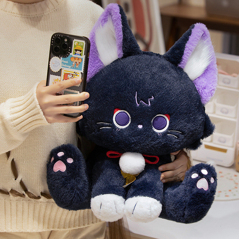 42CM Genshin Kaedehara Kazuha Scaramouche Xiao Cat Doll Large Cat Plush Toy Anime Doll Pillow Cute D