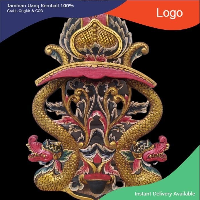 Blawong Tempat keris Isi 3 Ukir Naga Dan Logo PB X ND16