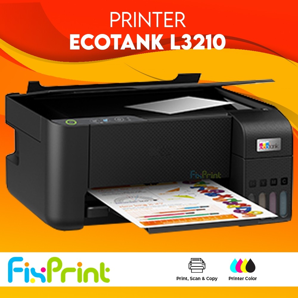 Printer Eco Tank L3210 / L3211 / L3216 Print Scan Copy AIO Multifungsi EcoTank L3210  L3211 L3216 Al