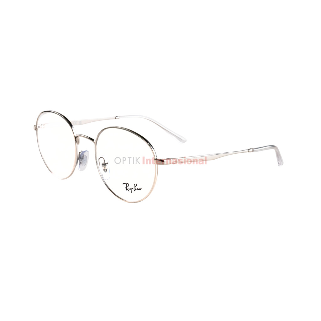 RAYBAN RB3681V 2501 Kacamata  Frame Bulat Klasik Metal Silver Original