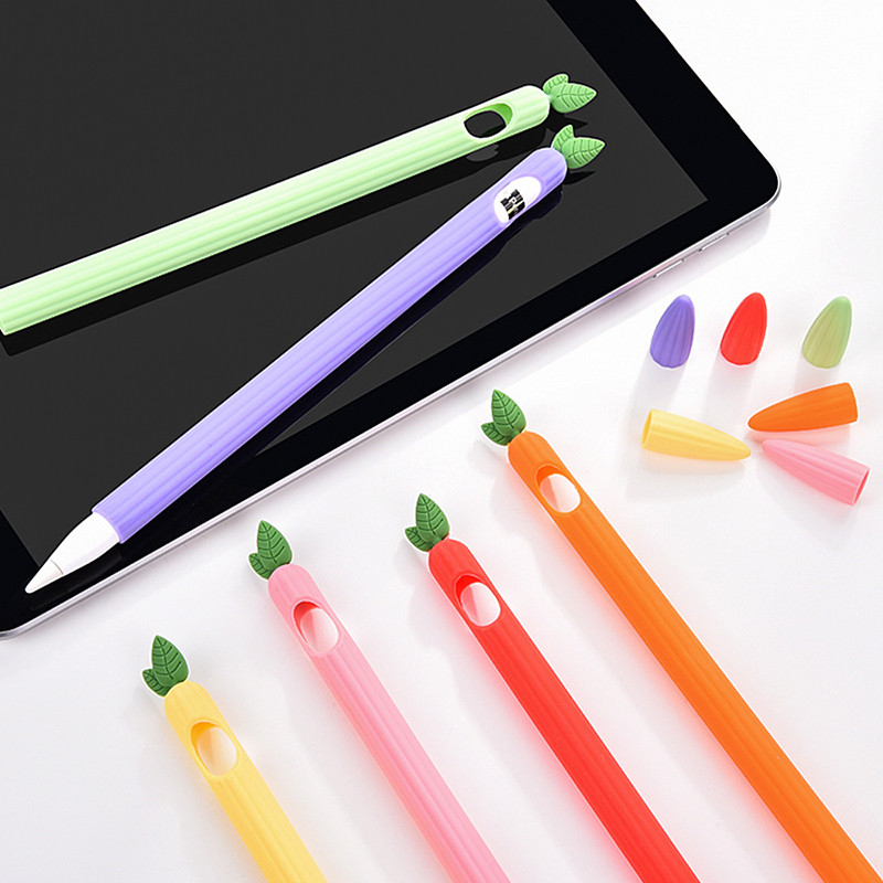 Cute Vegetable Silicone Case For Apple Pencil 1 2  Pen Protective Sleeve Skin Cover Pen Case For App