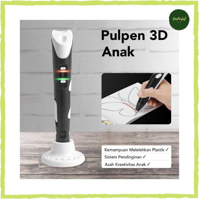Pulpen 3D Anak Printing Magic Drawing Filament 3D Pen - Set Pulpen 3D