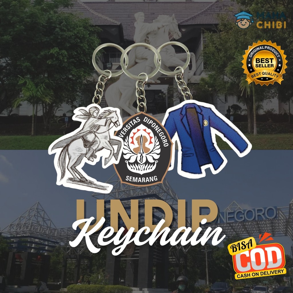 [PROMO] Gantungan Kunci Undip Akrilik 2 sisi | Keychain Undip
