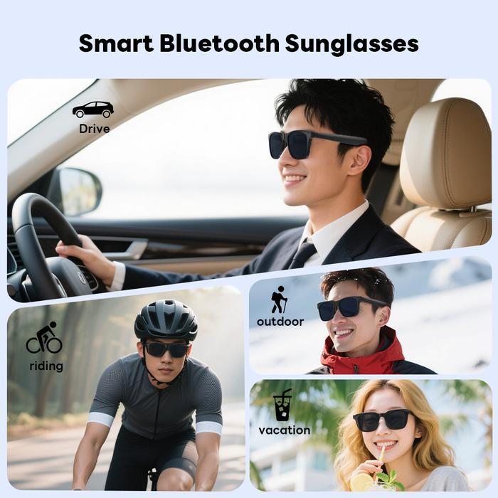 G.L Wear D11 Plus Smart Glasses, Wireless Bluetooth, Multi-function, Listen to Music, Call, Take Pho