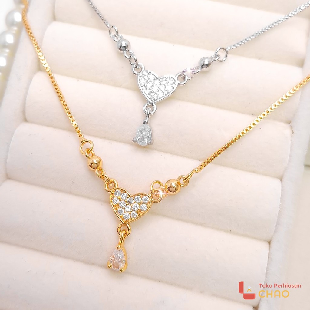 Kalung KOYE Titanium Perhiasan Wanita Lapis Emas Dan Perak KOYE.04