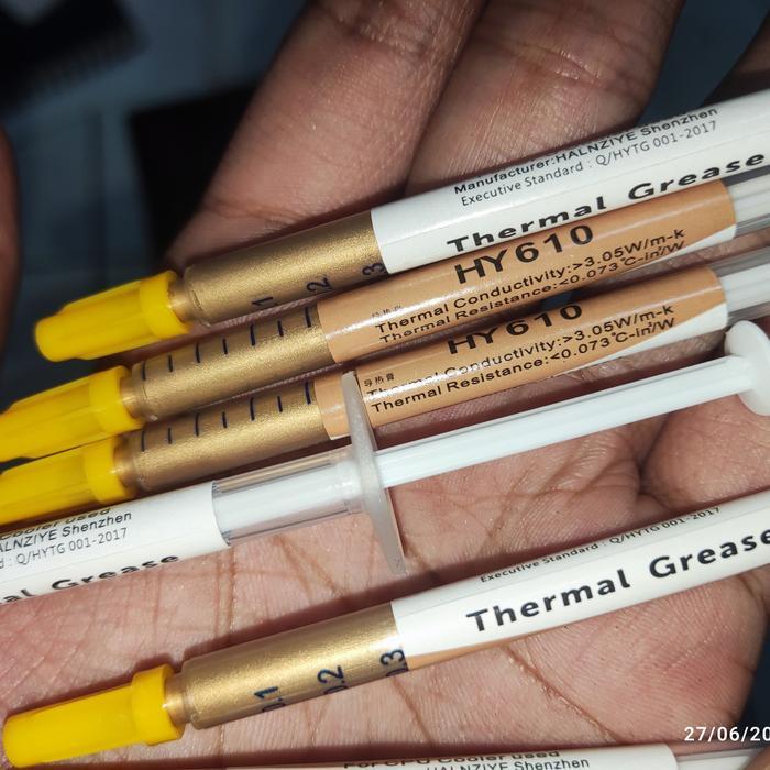 Thermal Paste Pasta GOLD HY610 ORIGINAL Cpu Vga Laptop Suntik KECIL