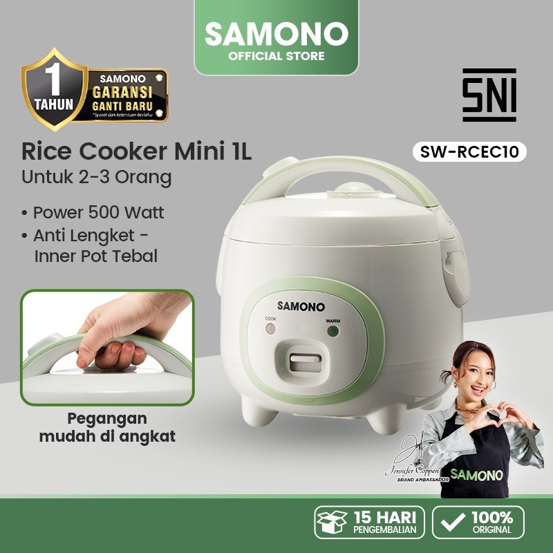 SAMONO Rice Cooker Non Stick 3 Orang Magicom 1L Low Watt Penanak Nasi Anti Lengket magic com rice co