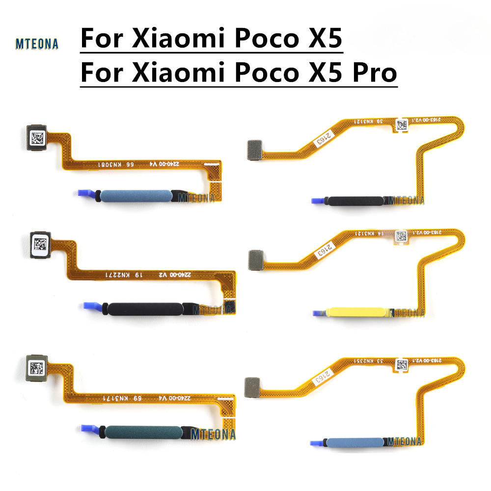 Tou ID Fingerprint Sensor Home Button For Xiaomi Poco X5 Pro X5 Fingerprint Ribbon Identification Se
