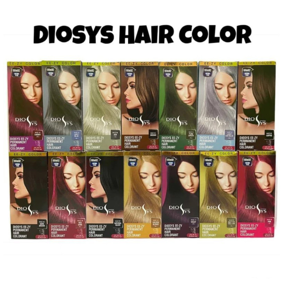 Diosys EE-ZY Permanent Hair Colorant Pewarna Rambut Cream 100ml | 50ml