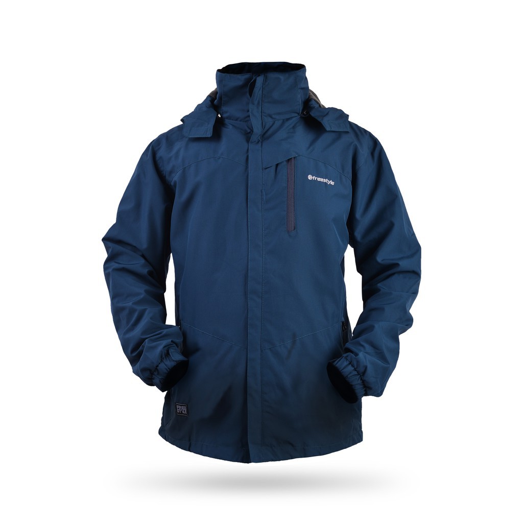Freestyle Jaket Gunung Pria Waterproof Anti Air Taslan Jaket Outdoor Hiking Windproof