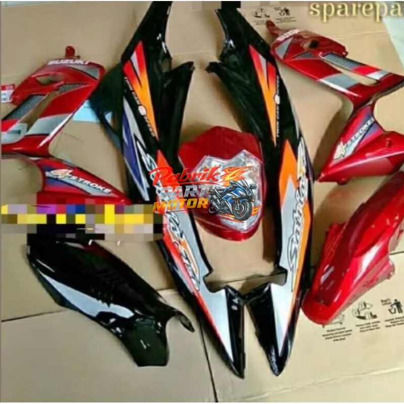 COVER BODY FULLSET BODY HALUS SATRIA FU LAMA THAILAND MERAH HITAM