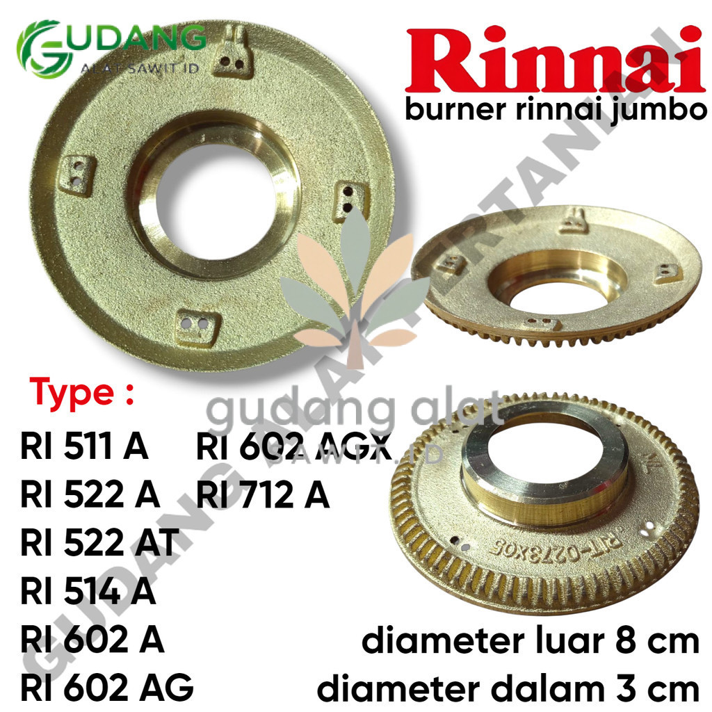 BURNER KOMPOR GAS MODEL RINNAI JUMBO(GUDANGALATSAWIT.ID)