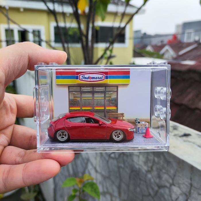 DIORAMA DIECAST - MINI DIORAMA - DIORAMA MINI WITH ACCRYLIC - PAJANGAN DIECAST - ACRYLIK DIECAST - A