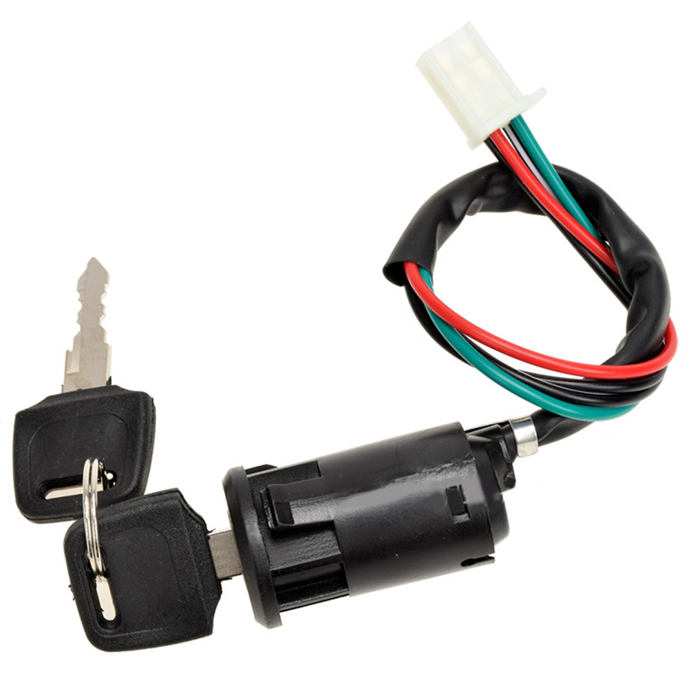 Saklar Pengapian Motor 4 Pin, Saklar Kunci Pengapian, Starter Elektrik, Kunci ATV Untuk ATV Quad 50c