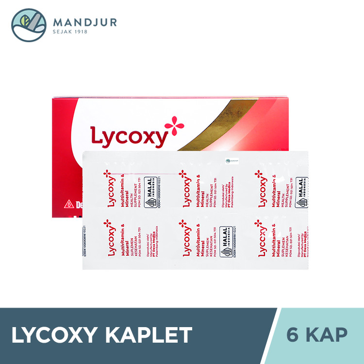 Lycoxy Strip 6 Kaplet - Suplemen Antioksidan Penangkal Radikal Bebas