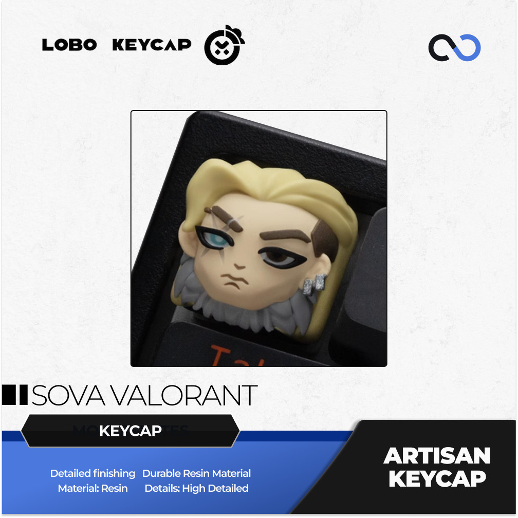 Lobo Sova Valorant Agent Theme Artisan Keycaps Resin Keycap