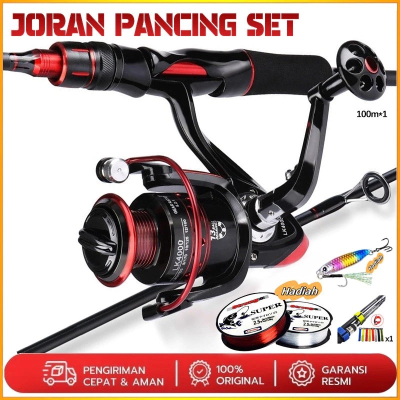 Sougayilang joran pancing set 1.8m/2.1m 2 bagian pancing reel 2000 3000 4000 5000 6000 7000 joran sp