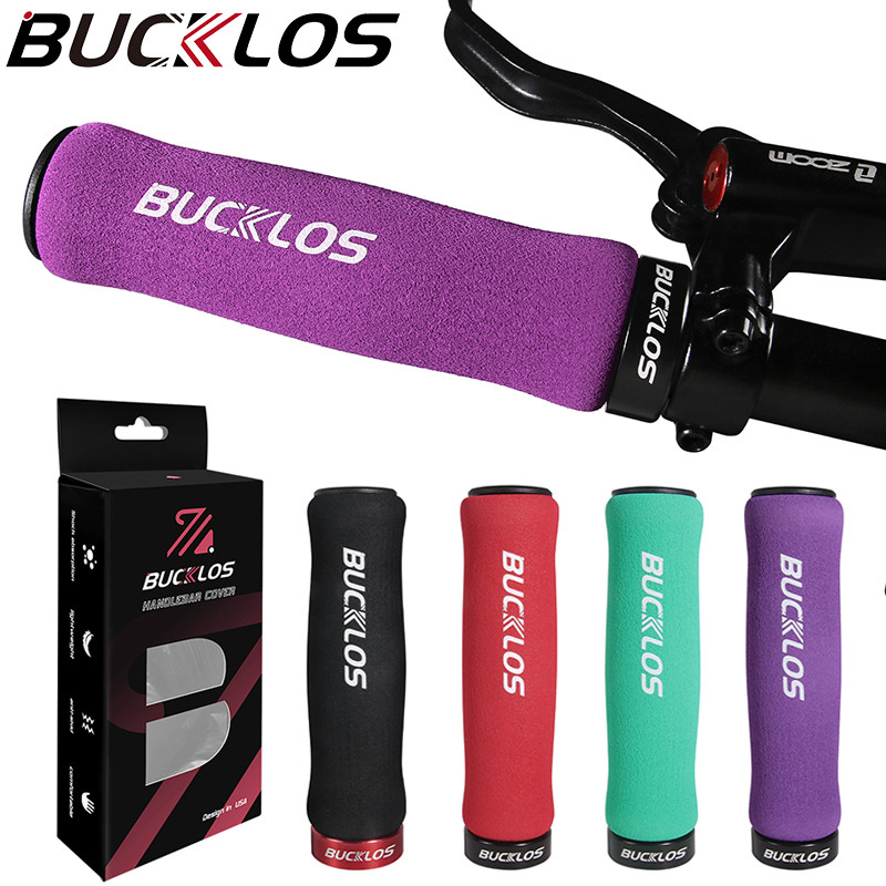 Pegangan Sepeda BUCKLOS Mtb, Grip Sepeda Spons Lembut, Grip Stang MTB dengan Pengunci, Penyerap Gunc