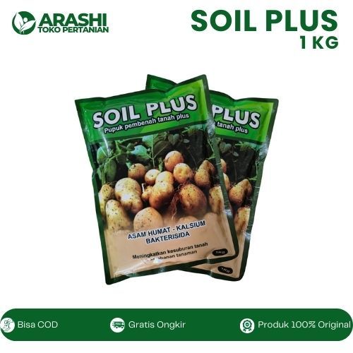 SOIL PLUS 1Kg Pupuk Organik Pembenah Tanah Bonus Kaos