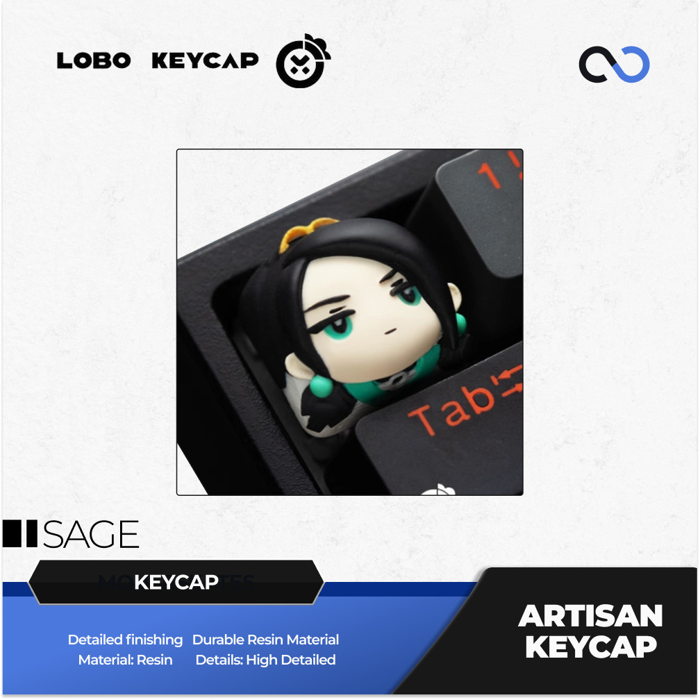 Lobo Sage Valorant Agent Theme Artisan Keycaps Resin Keycap