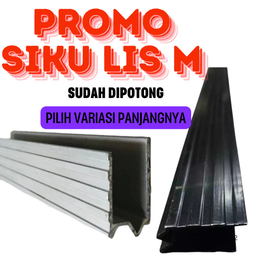 PROMO Siku Aluminium Lis M / LIS U Aluminium Hardcase Sudah diPotong
