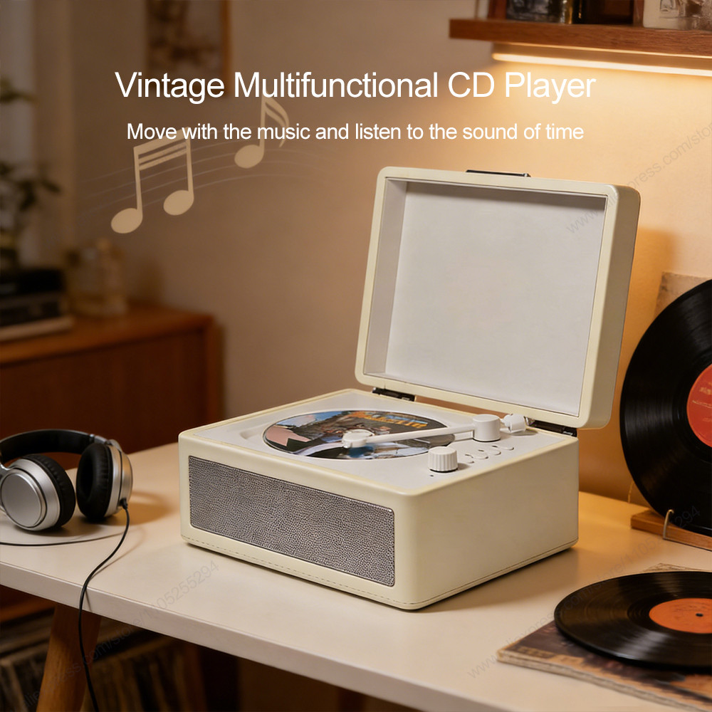 lotorasia Portable Nostalgic Charm CD Players, Excellent Sound Quality, Mini Portable CD Player