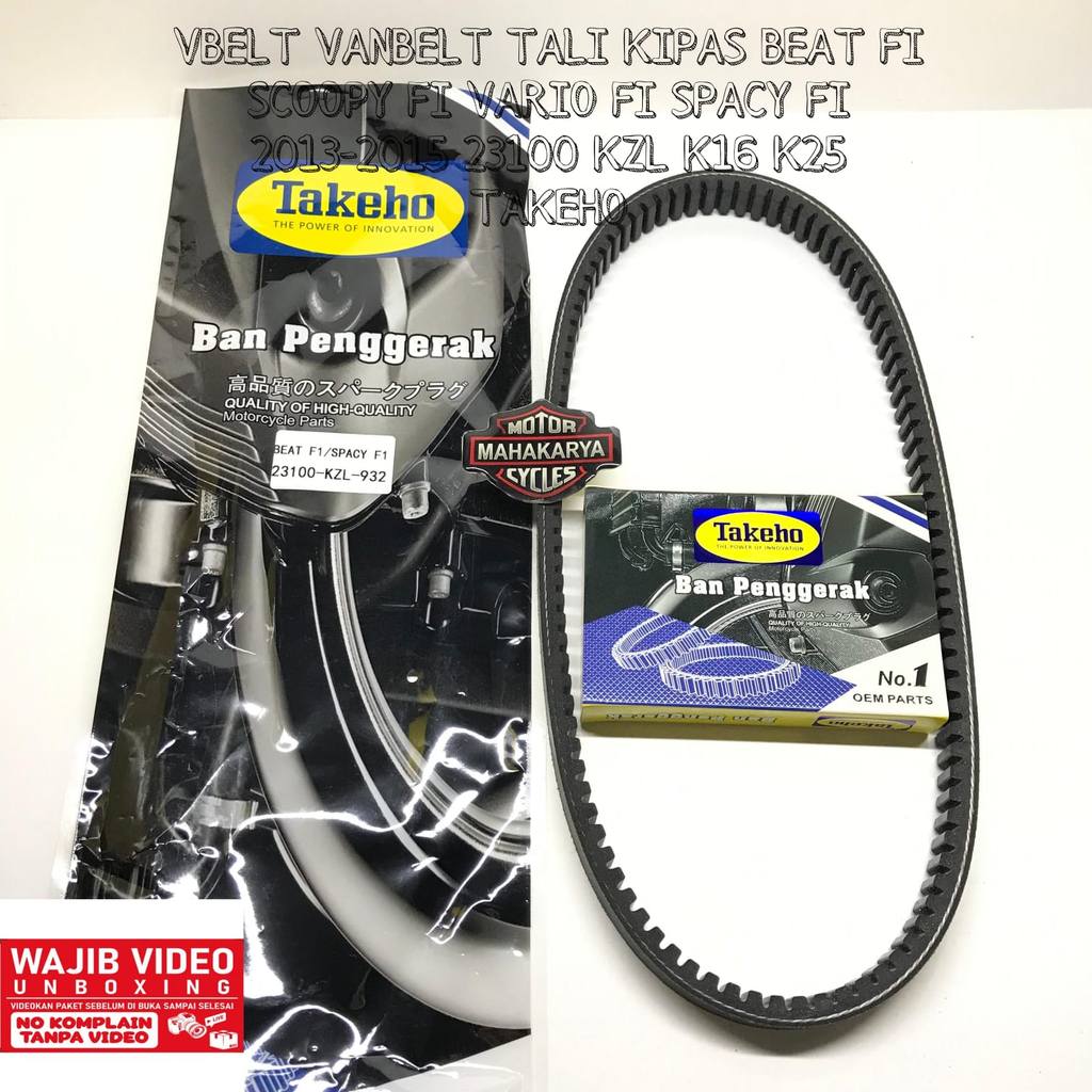 VBELT VANBELT TALI KIPAS BEAT FI SCOOPY FI VARIO FI SPACY FI 2013-2015 23100 KZL K16 K25 TAKEHO