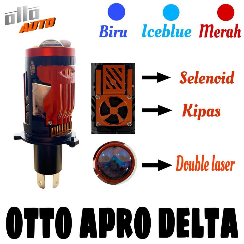 (RoarZone) OTTO APRO DELTA DOUBLE LASER HIGH BEAM SELENOID PLUS DEVIL SOKET H4 HEADLAMP