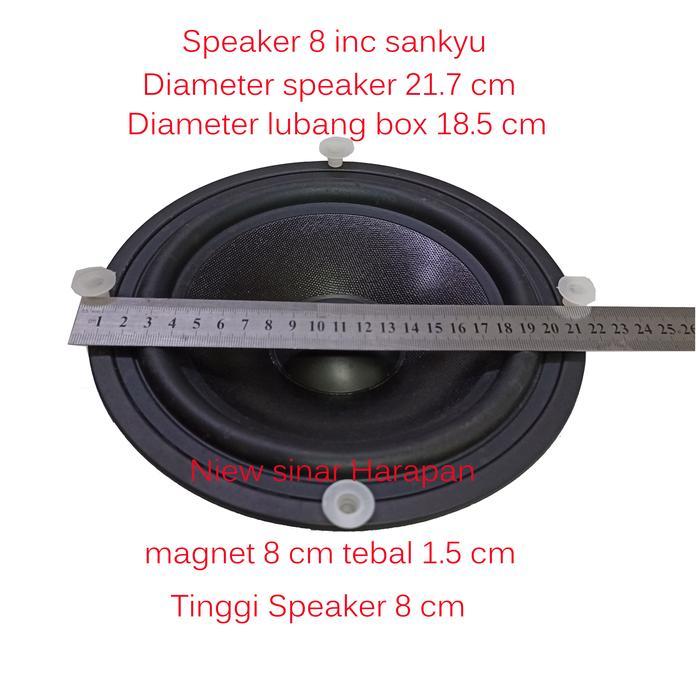 speaker sankyu  8 inc mt magnet 80 cm  st /speker 8 inc sankyu mt