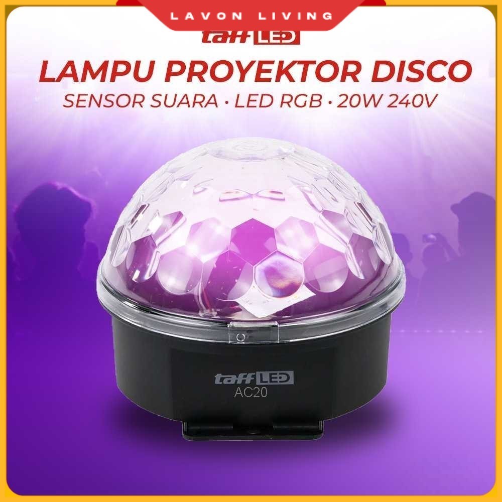 TAFFLED Lampu Proyektor Disco Sensor Suara LED RGB 220V - AC20